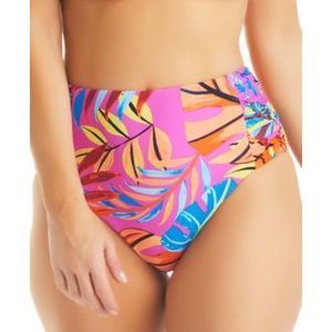 NWT Bar III Bar III Paradise In The Palms Magic Magenta Bikini Bottom Pink  M